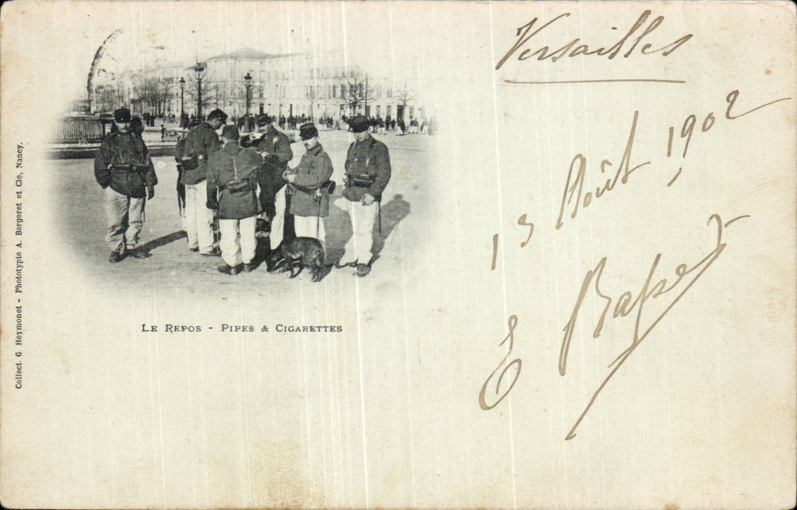 Soldats en repos - Pipes & Cigarettes — Phototypie A. Bergaret et Cie, Nancy, n°6