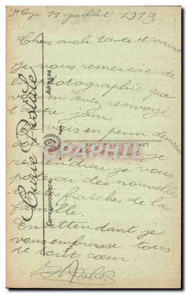 CPA Versailles Souvenir de la grande guerre 28 juin 1919 Galerie des glaces La table historique  — Rückseite