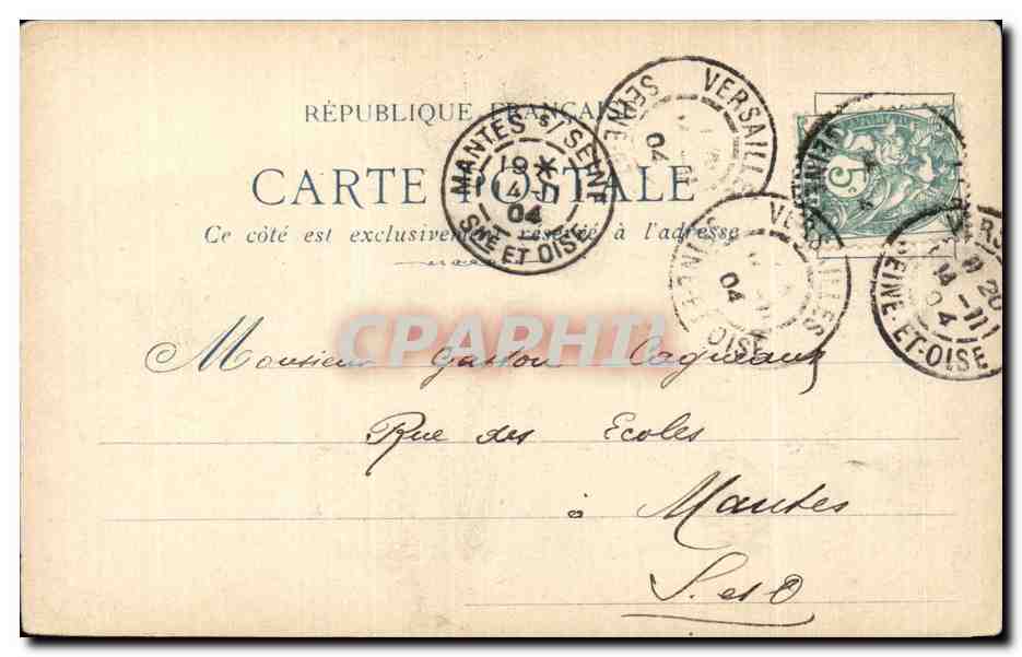CPA Versailles Musee Bonaparte Premier consul — Verso