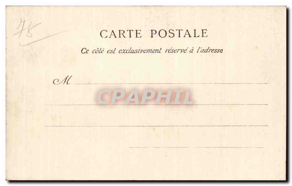 CPA Versailles Trianon Chambre de la reine Victoria — Verso