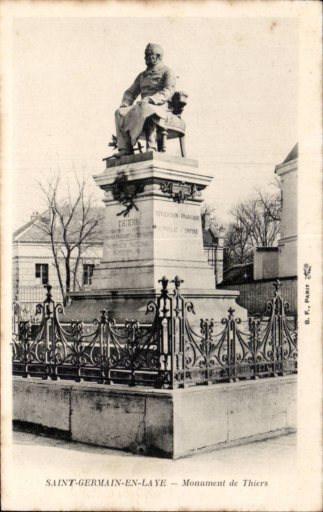 CPA Saint Germain en Laye Monument de Thiers
