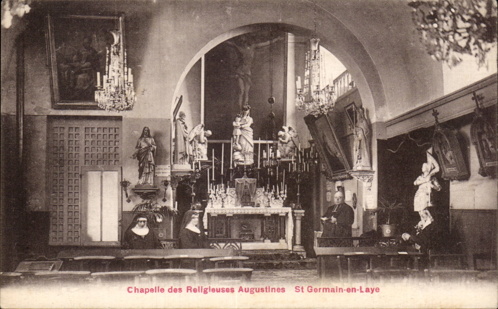 Chapelle des Religieuses Augustines — St Germain-en-Laye — éditeur Simi-Bromure A. Breger Frères, Paris