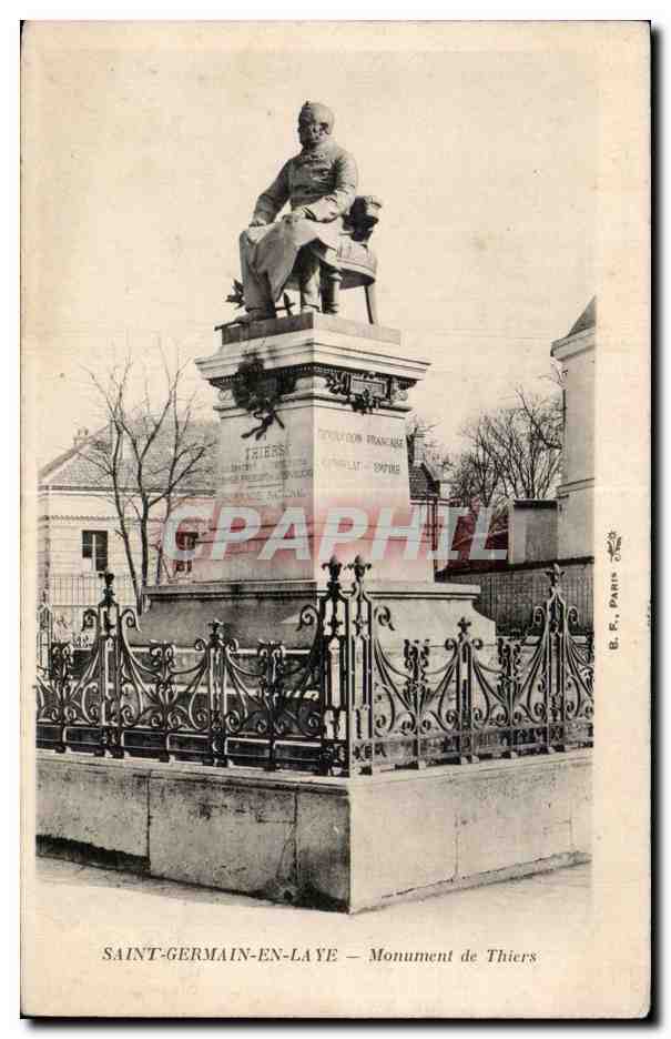 CPA Saint Germain en Laye Monument de Thiers
