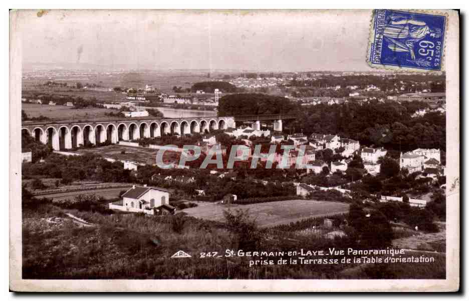 CPA Saint Germain en Laye Vue panoramique prise de la terrasse de la table d orientation