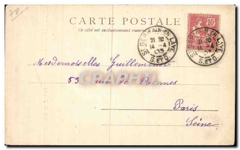 CPA Saint Germain en Laye Foret La vierge aux anglais — Verso