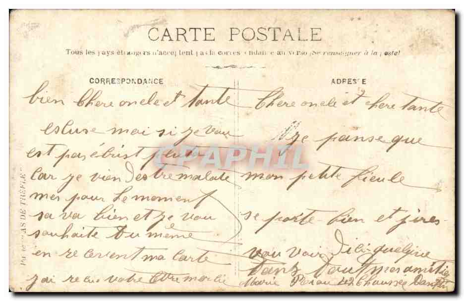 CARTE PHOTO Femme Folklore costume — Verso