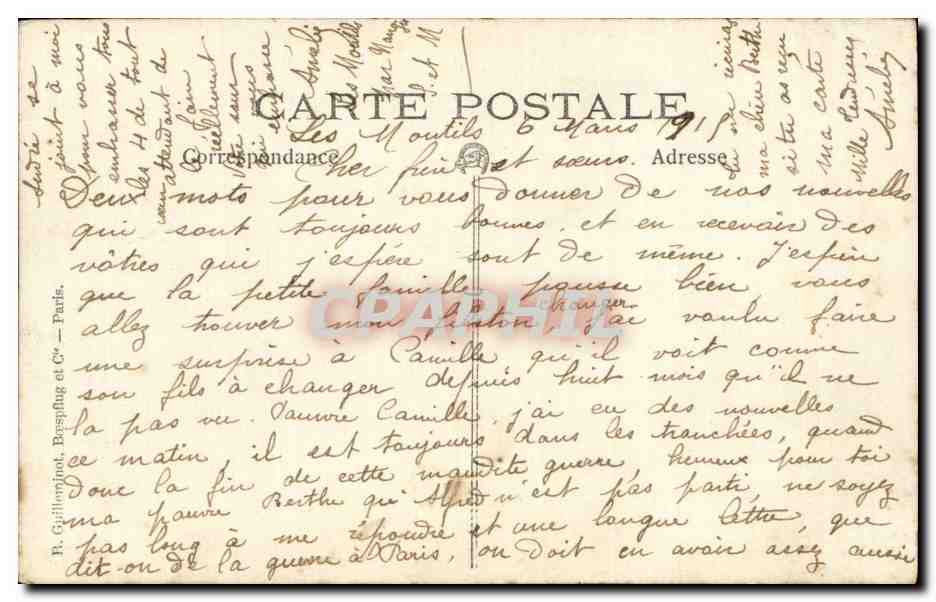 CARTE PHOTO Femme et enfant Folklore costume — Verso