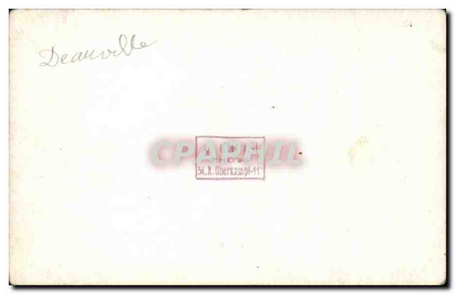 CARTE PHOTO Femmes Folklore costume Deauville — Rückseite