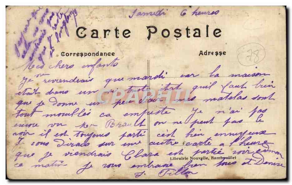 Équipage de Bonnelles — Forêt de Rambouillet — Bat-Peau à l'Étang de la Tour — Verso