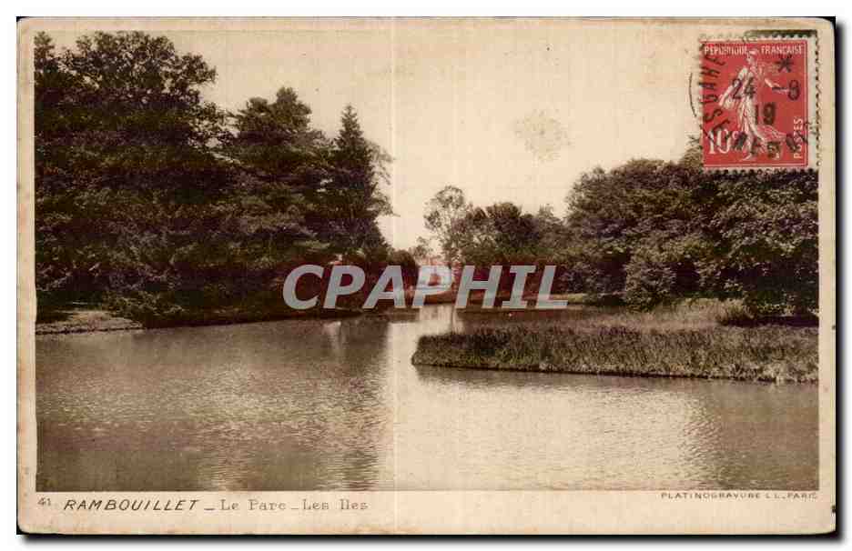 Rambouillet — Der Park — Die Inseln — Platinogravure L.L. Paris