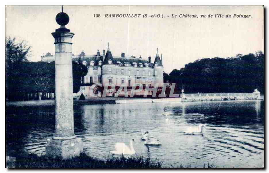 Rambouillet (S.-et-O.) — El Castillo visto desde la Isla del Jardín — Graphil, n°108