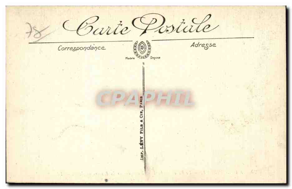 CPA Rambouillet Le parc Le pont rustique sur la riviere anglaise — Rückseite