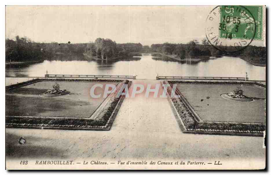 Rambouillet — Das Schloss — Ansicht der Kanäle und des Parterres — LL.