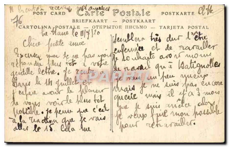 CPA Le Havre Foret de Montgeon Sapinieres — Rückseite