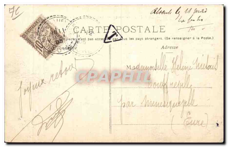 CPA Le Havre Foret de Montgeon Pavillon des gardes — Rückseite