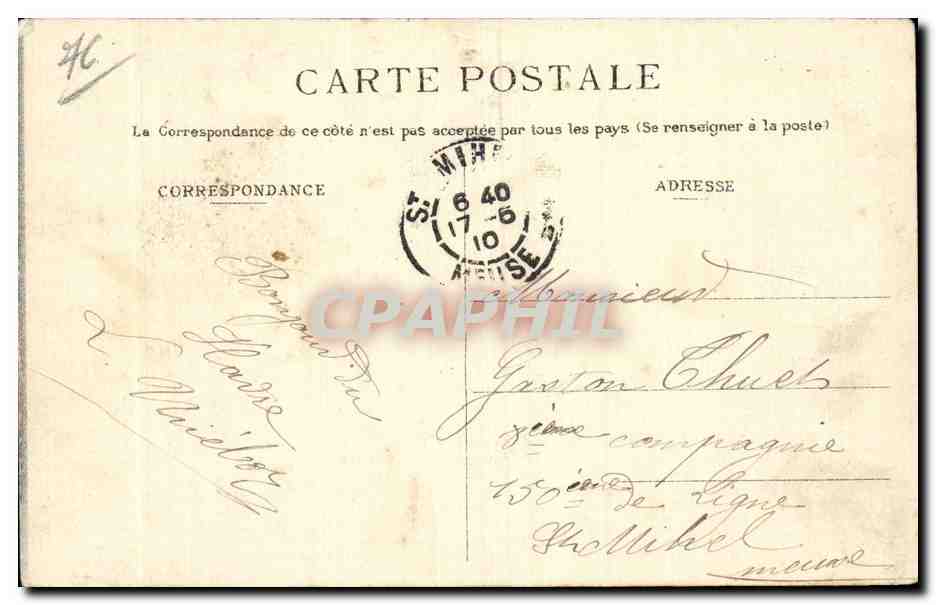 CPA Le Havre Foret de Montgeon Pavillon des gardes — Rückseite