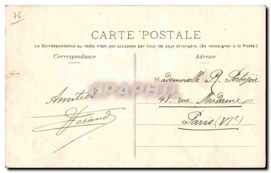 CPA Le Havre Foret de Montgeon L etang — Rückseite