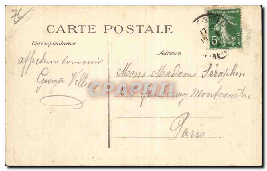 CPA Le Havre Foret de Montgeon La piece d eau — Rückseite