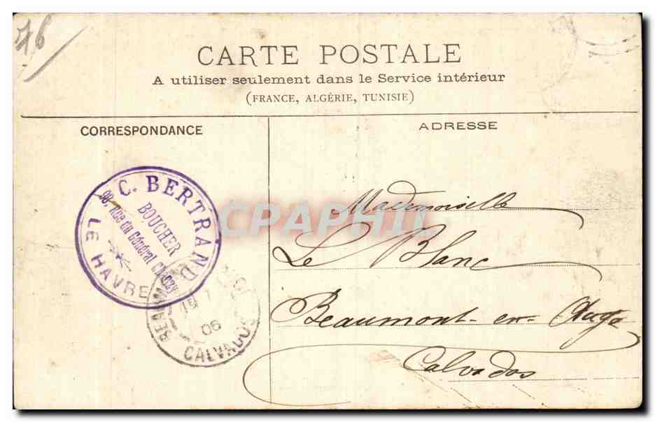 CPA Le Havre Foret de Montgeon Sous les sapinieres — Rückseite