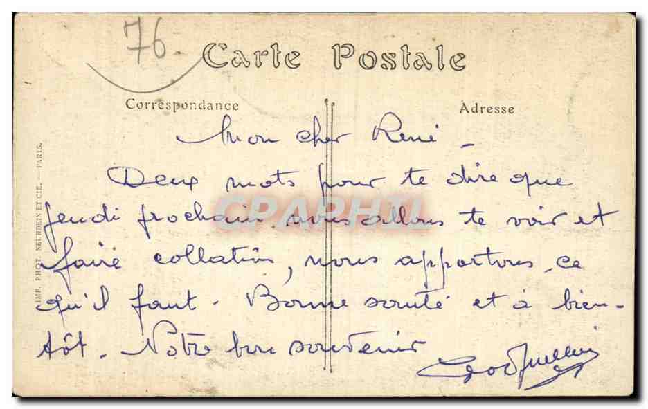CPA Le Havre Foret de Montgeon Une allee Chevaux Horse — Rückseite