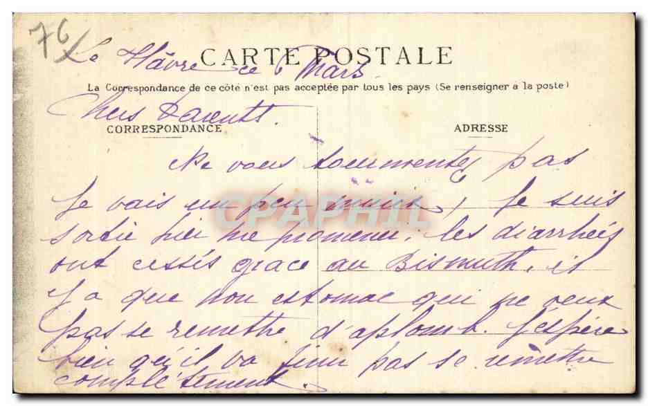 CPA Le Havre Foret de Montgeon (animee) — Rückseite