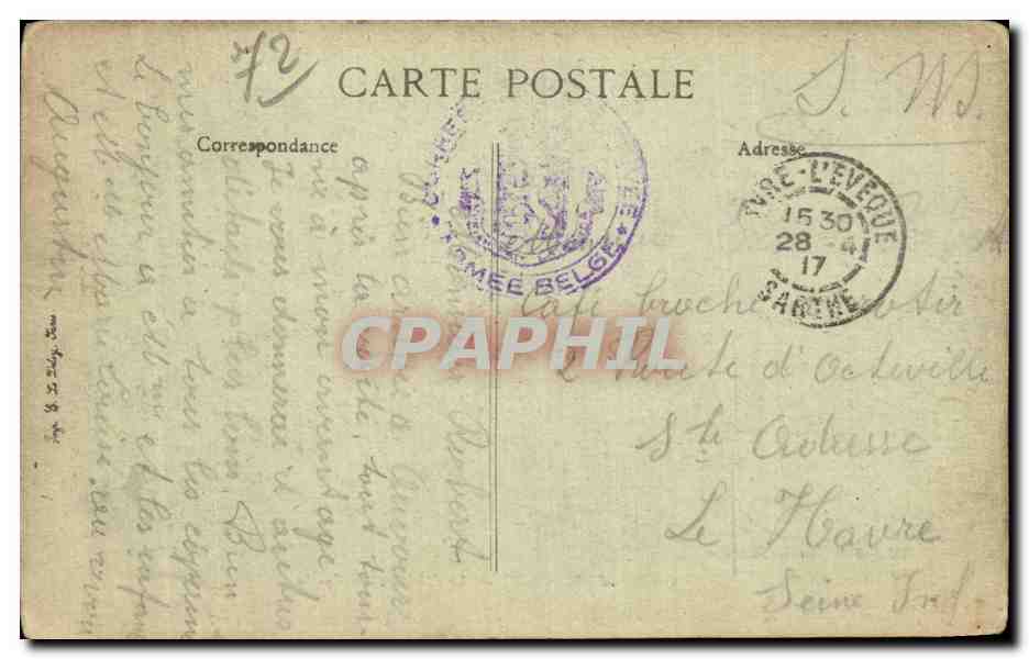 Camp d'Auvours — Le Théâtre du Cercle — Édition du Cercle Militaire — Verso