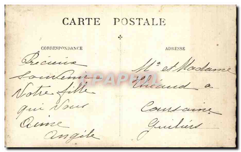 CARTE PHOTO Femme Costume — Rückseite