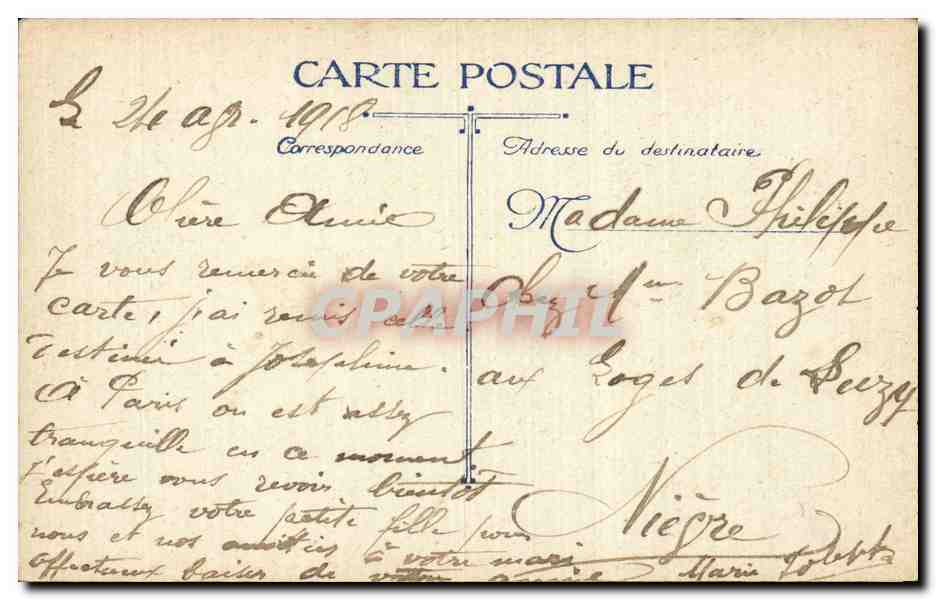 CPA Militaria Le roi d angeleterre au front  — Verso