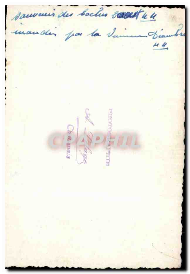 Photo Militaria Souvenir des boches 44 Ville bombardee sous les eaux — Verso