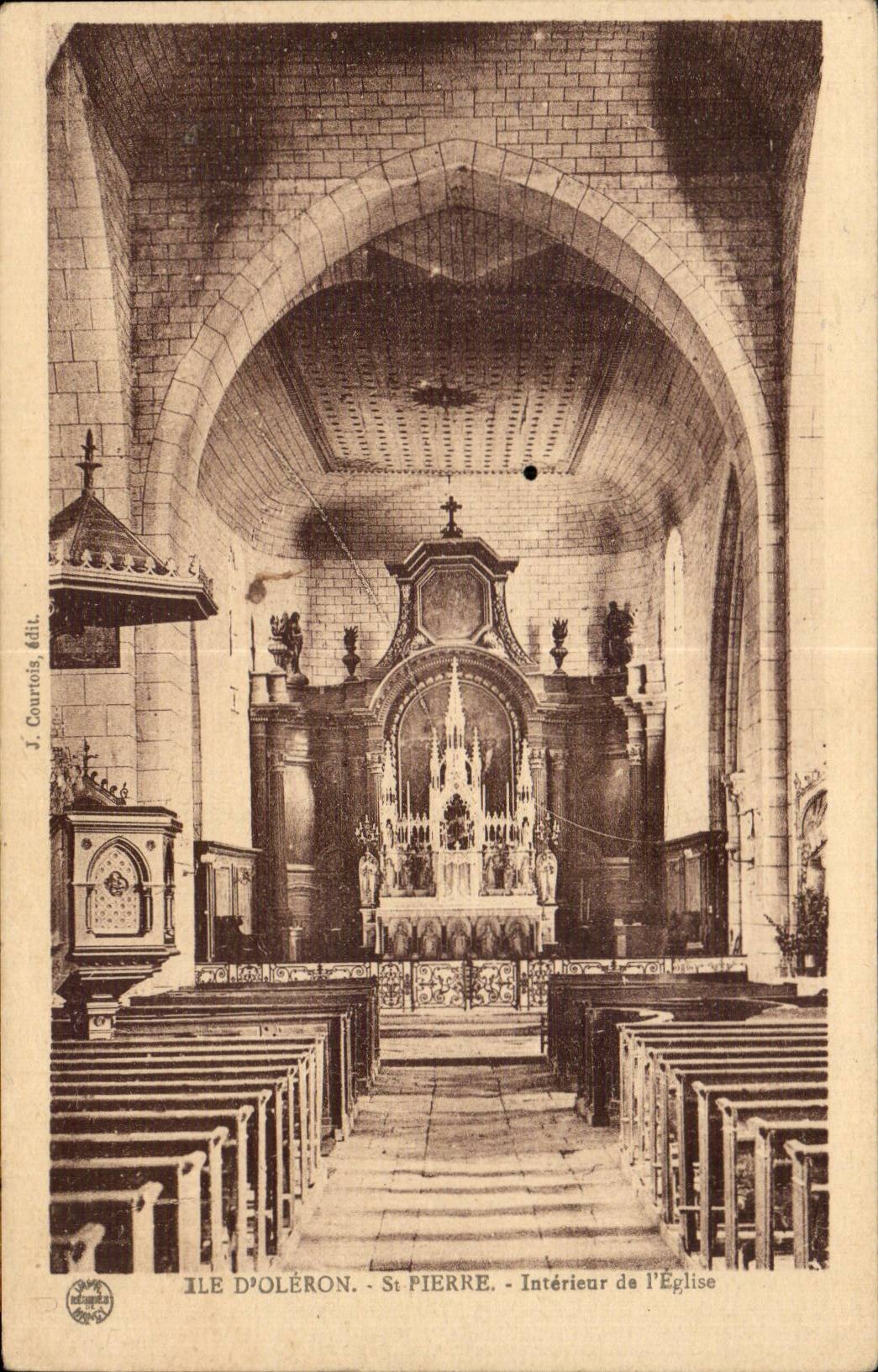 CPA Ile d Oleron St Pierre Interieur de l eglise
