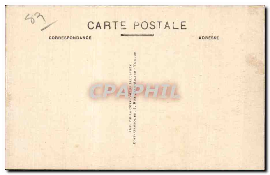 CPA Toulon Les palmiers — Verso