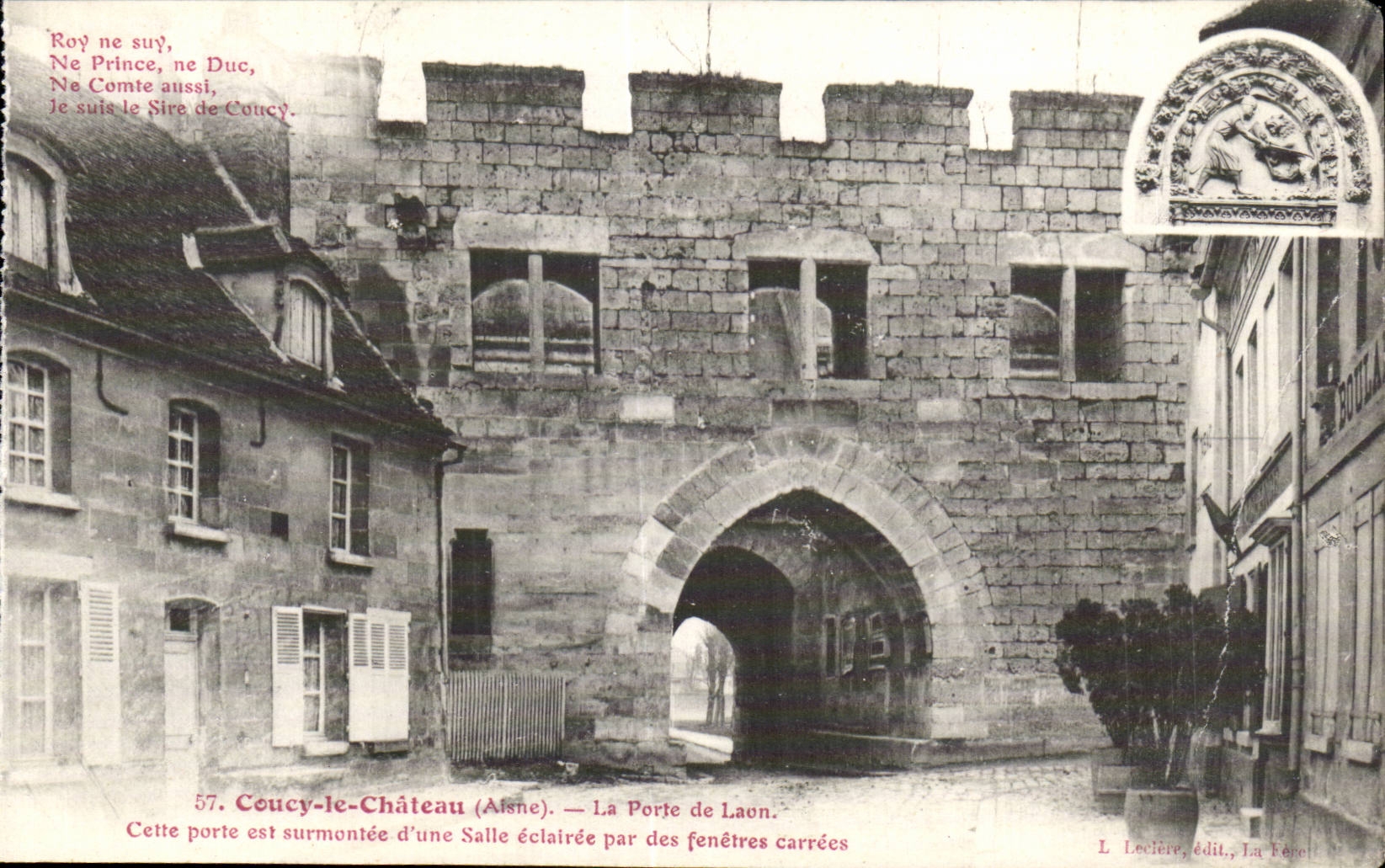 Coucy-le-Château (Aisne) — La Porte de Laon — L. Leclère, édit., La Fère