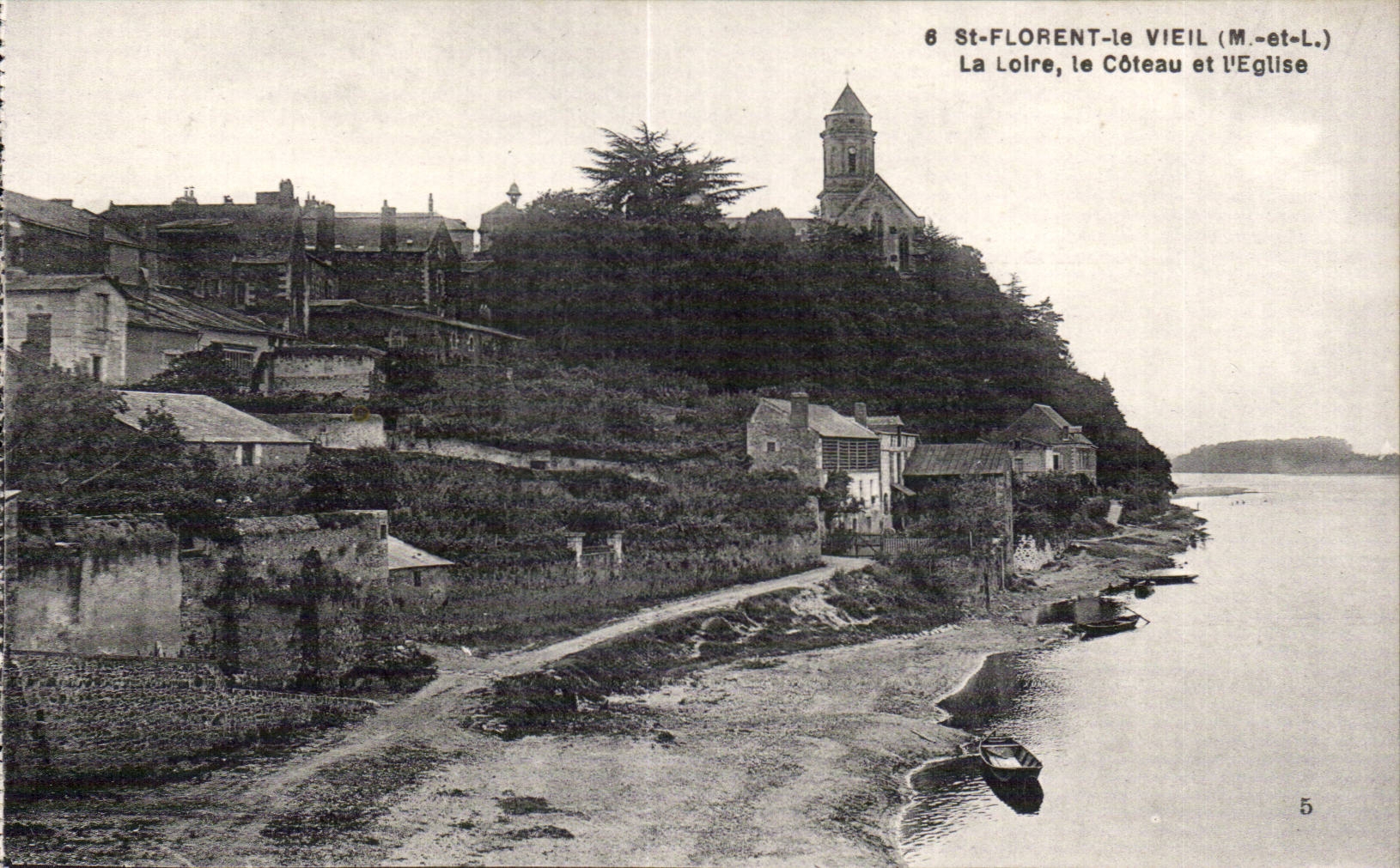CPA St Florent le Vieil La loire le coteau et l eglise 