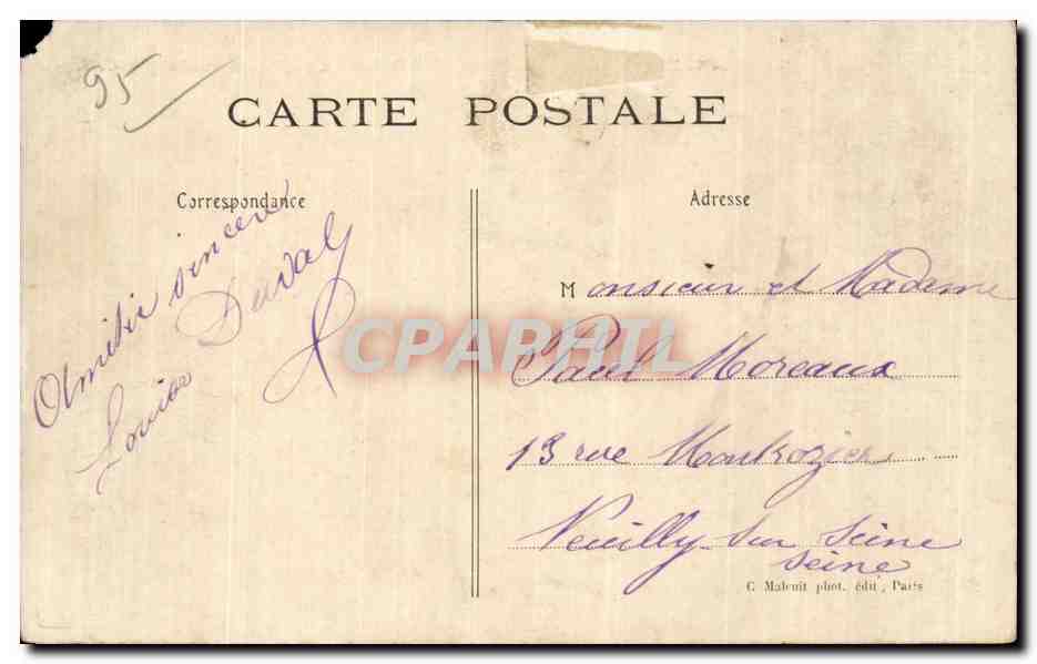 CPA Pontoise L oise et les bateaux de promenade — Back