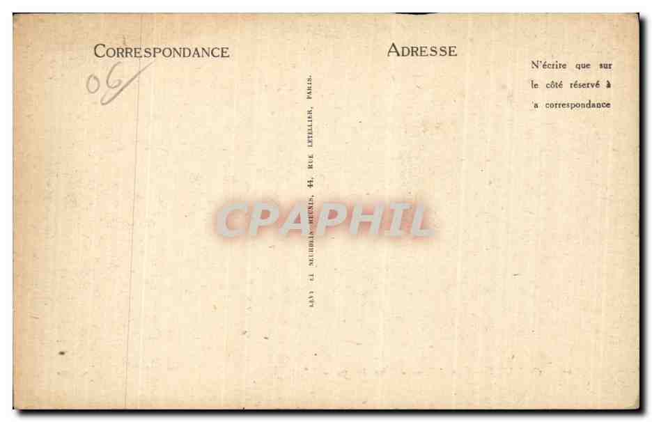CPA Cannes Les allees — Rückseite