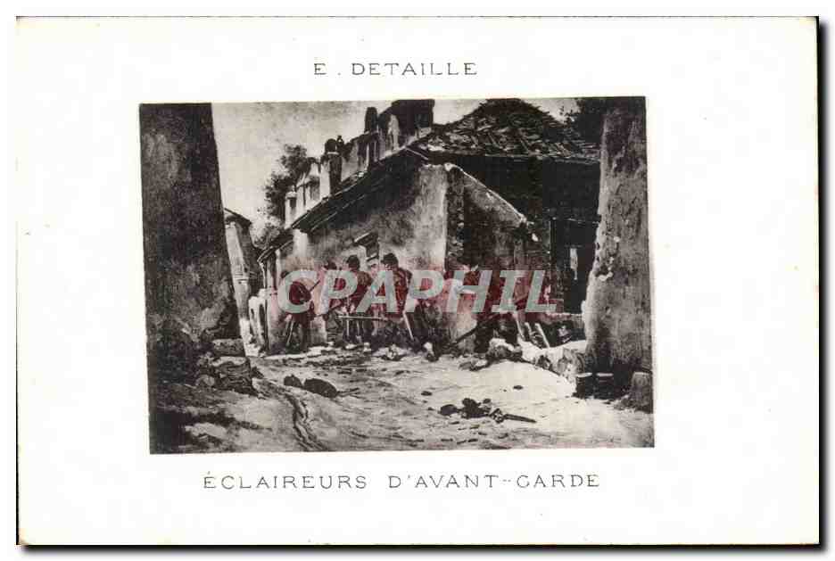 CPA Militaria Detaille Eclaireurs d avant garde