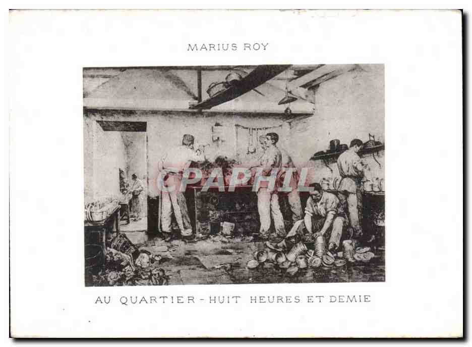 CPA Militaria Marius Roy Au quartier Huit heures et demie 