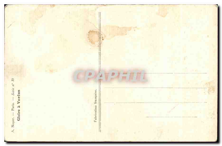 CPA Militaria Gloire a Verdun medailles Insignes  — Rückseite