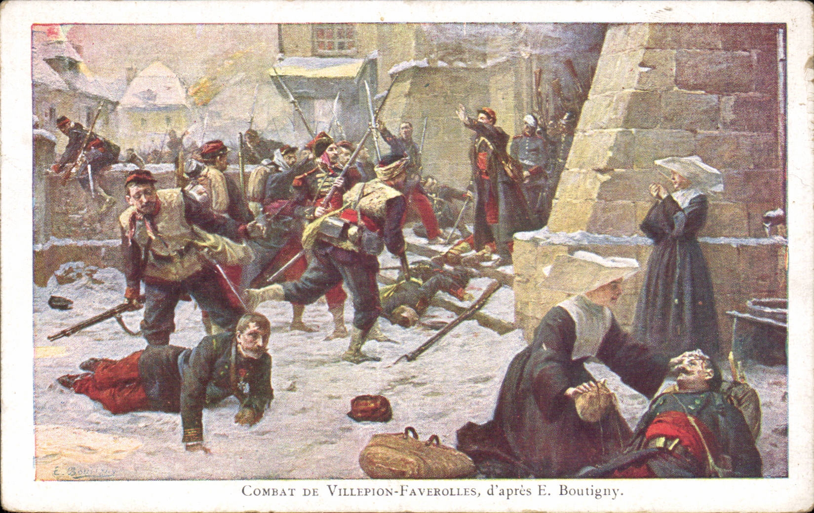 CPA Militaria Combat de Villepion Faverolles Boutigny 