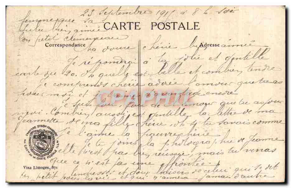 CPA Militaria La guerre dans Le nord Aix Noulette Les ruines du clocher  — Rückseite