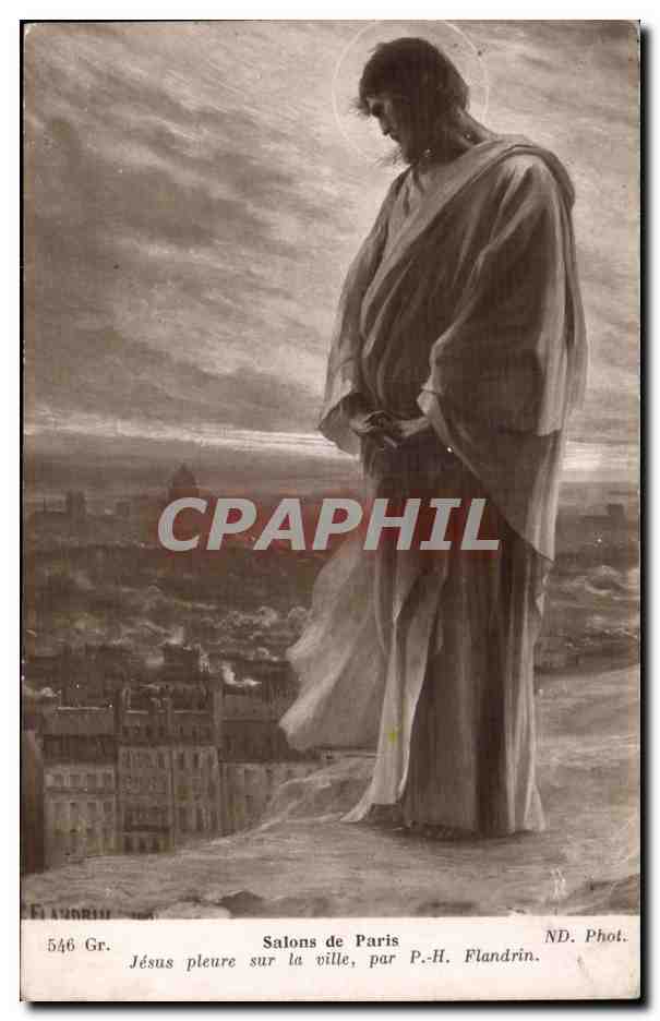 CPA Militaria Salons de Paris Jesus pleure sur la ville Flandrin 
