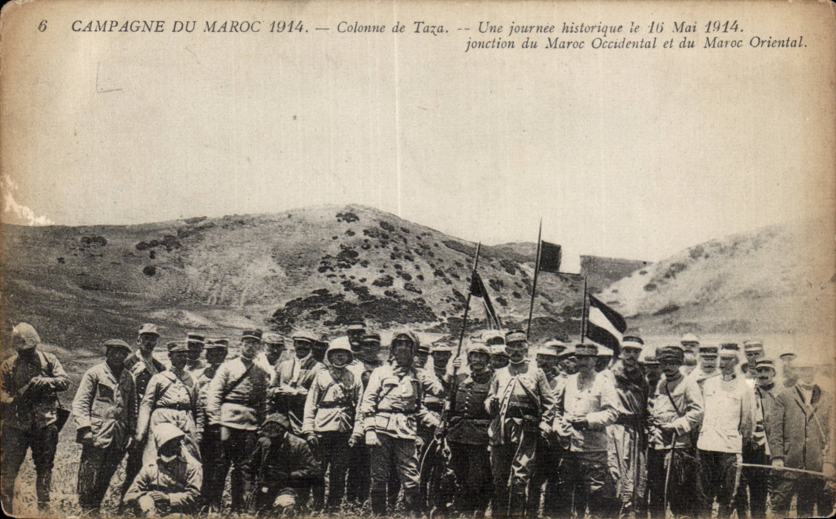 Campagne van Marokko 1914 — Kolom van Taza — vereniging van West-Marokko en Oost-Marokko op 16 Mei 1914