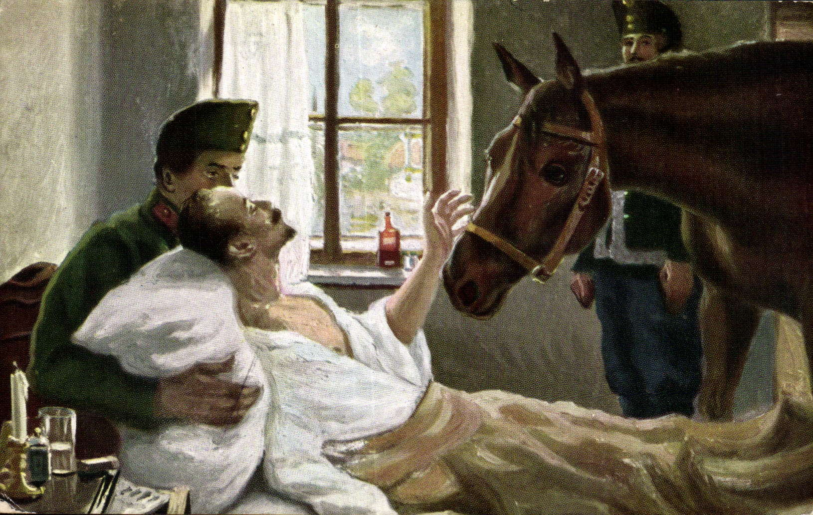 CPA Militaria Kurzweil Cheval Horse