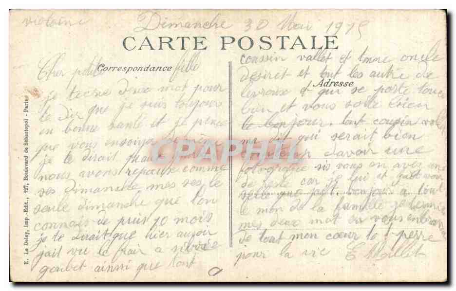 CPA Militaria La gloire du 75 Marianne — Verso