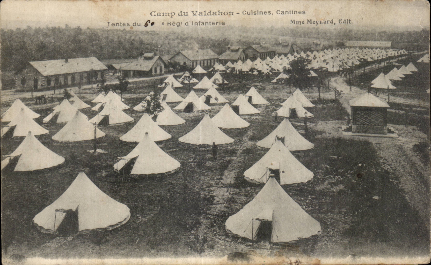 CPA Militaria Camp du valdahon Cuisines cantines Regiment d infanterie 