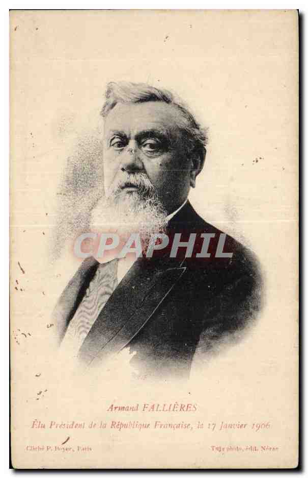 CPA Armand Fallieres President de la Republique 17 janvier 1906 Politique