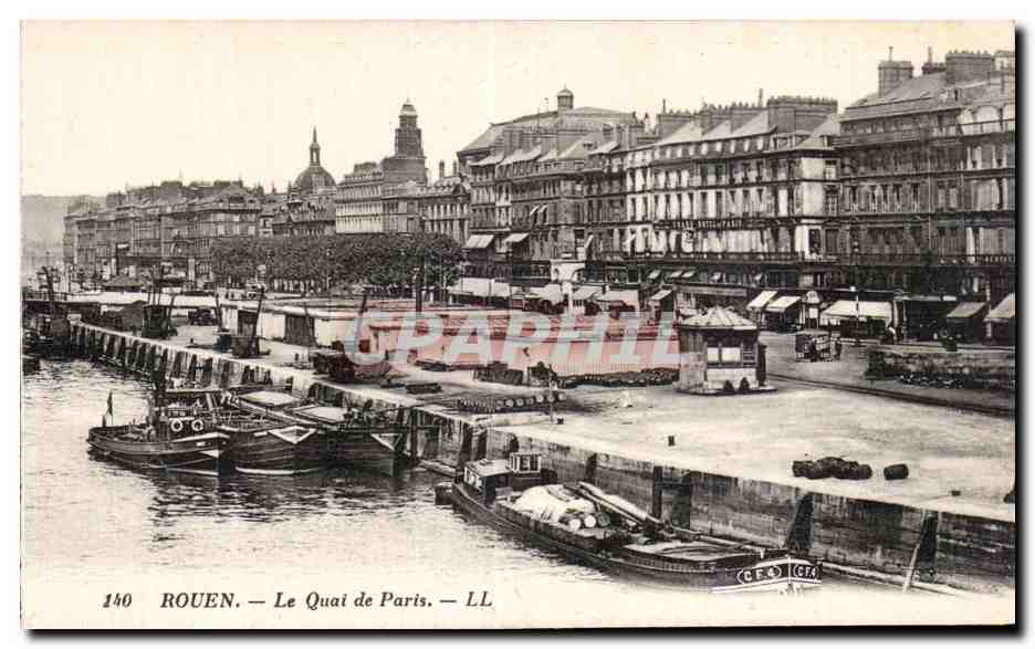 Rouen - Le Quai de Paris - CPA