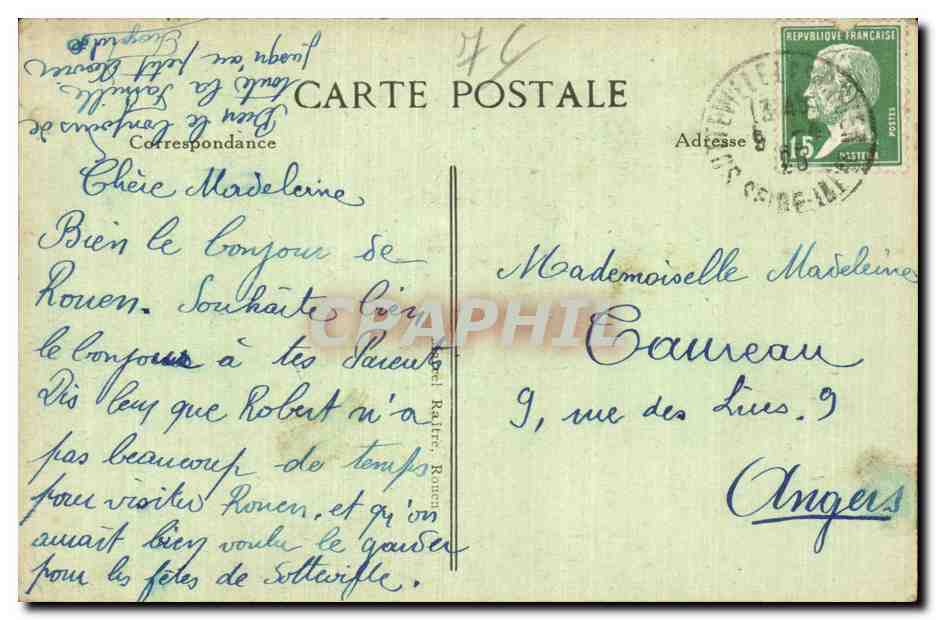 Rouen - Le Pont Transbordeur - CPA — Rückseite