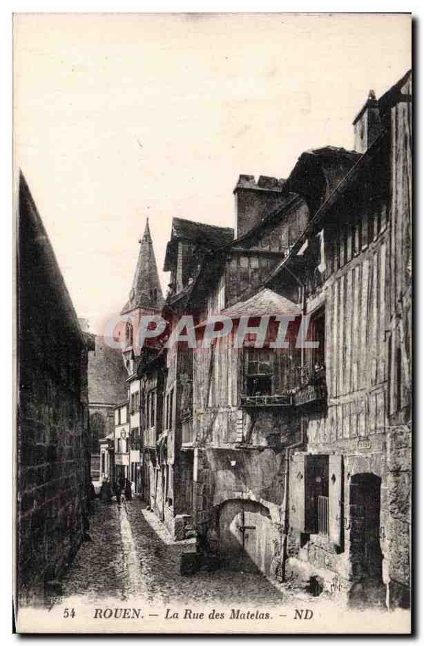 Rouen - La Rue des Matelas - CPA