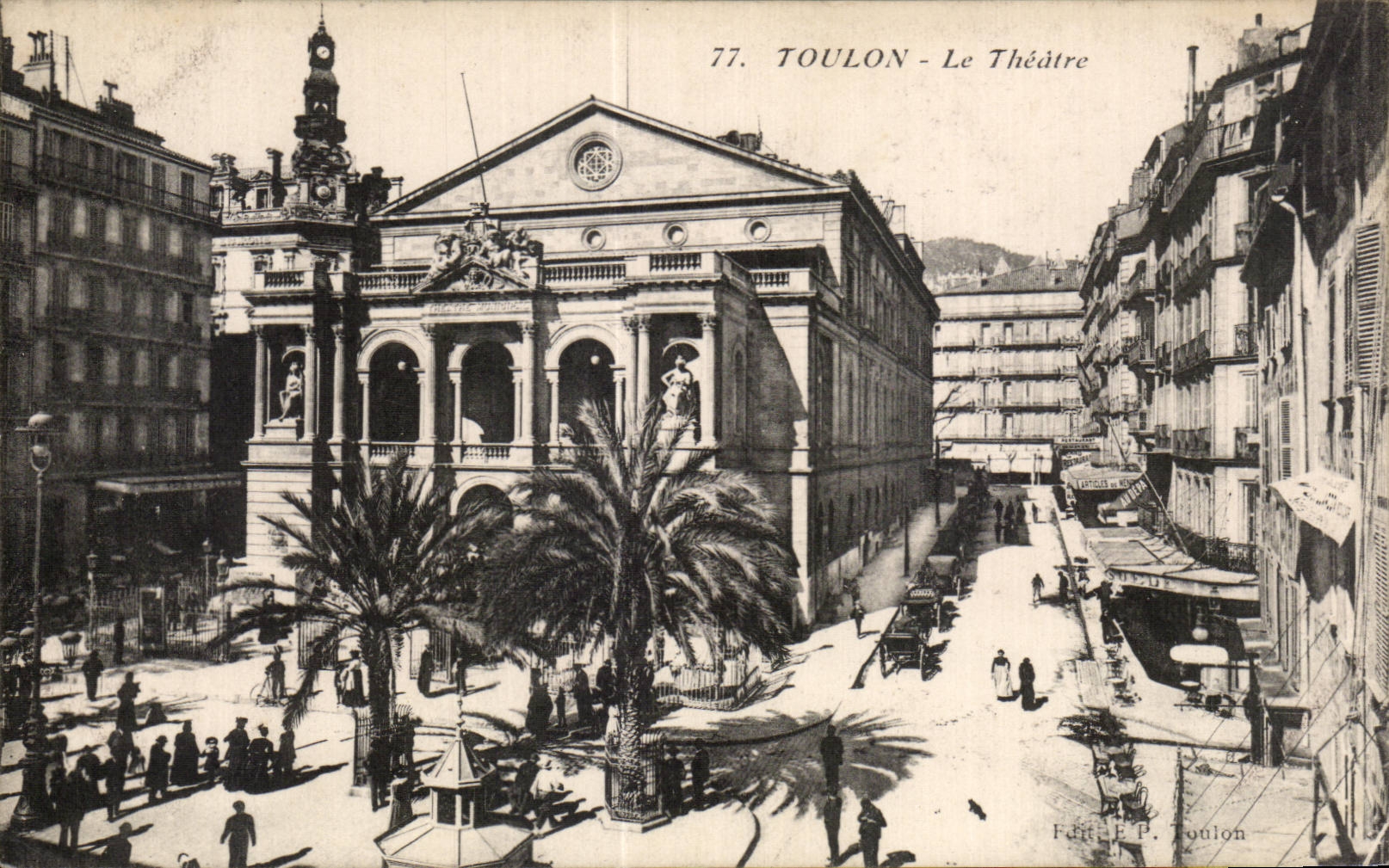 Toulon - Le Théâtre — éditeur F. P. Toulon, n° 77